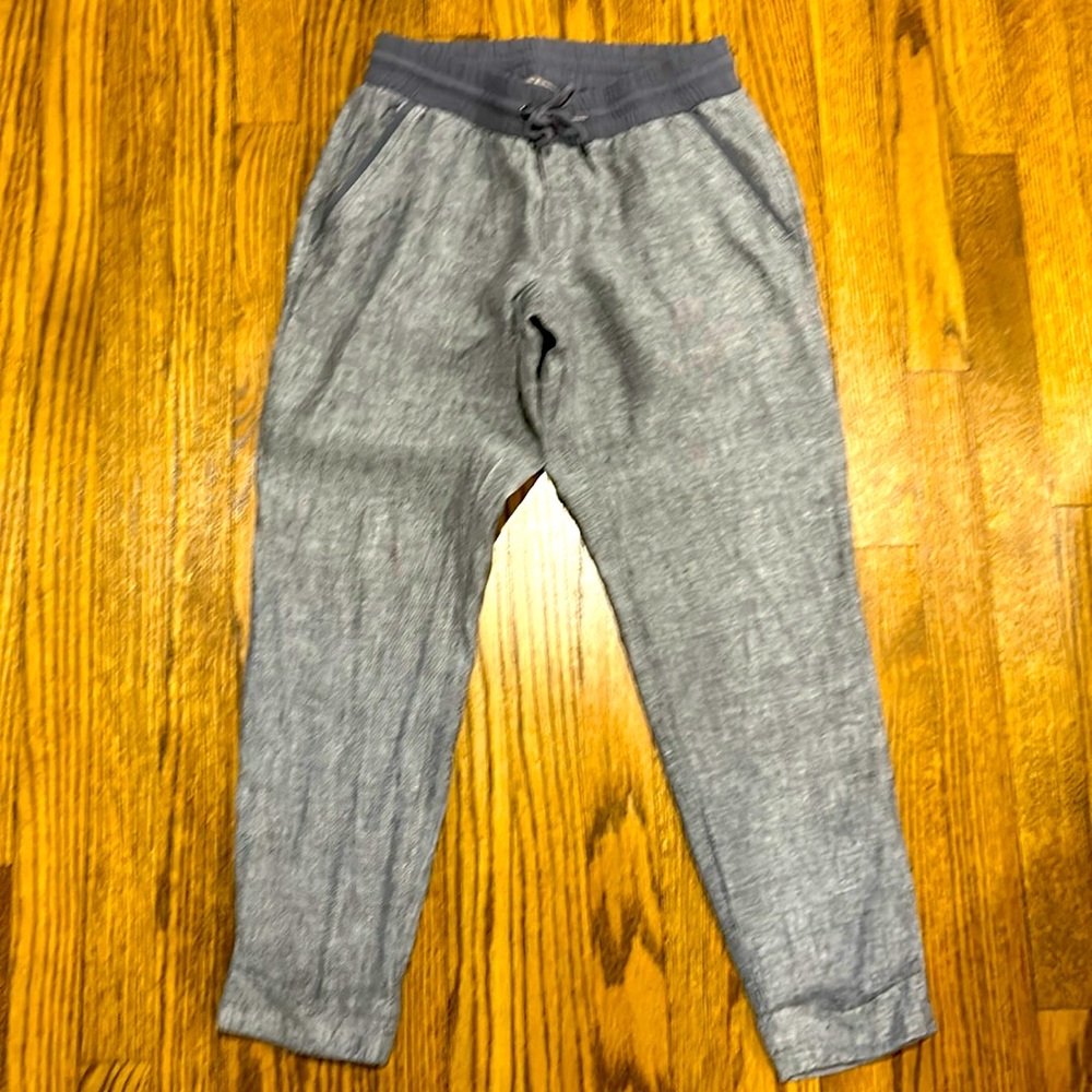 Athleta Grey Linen joggers size 2